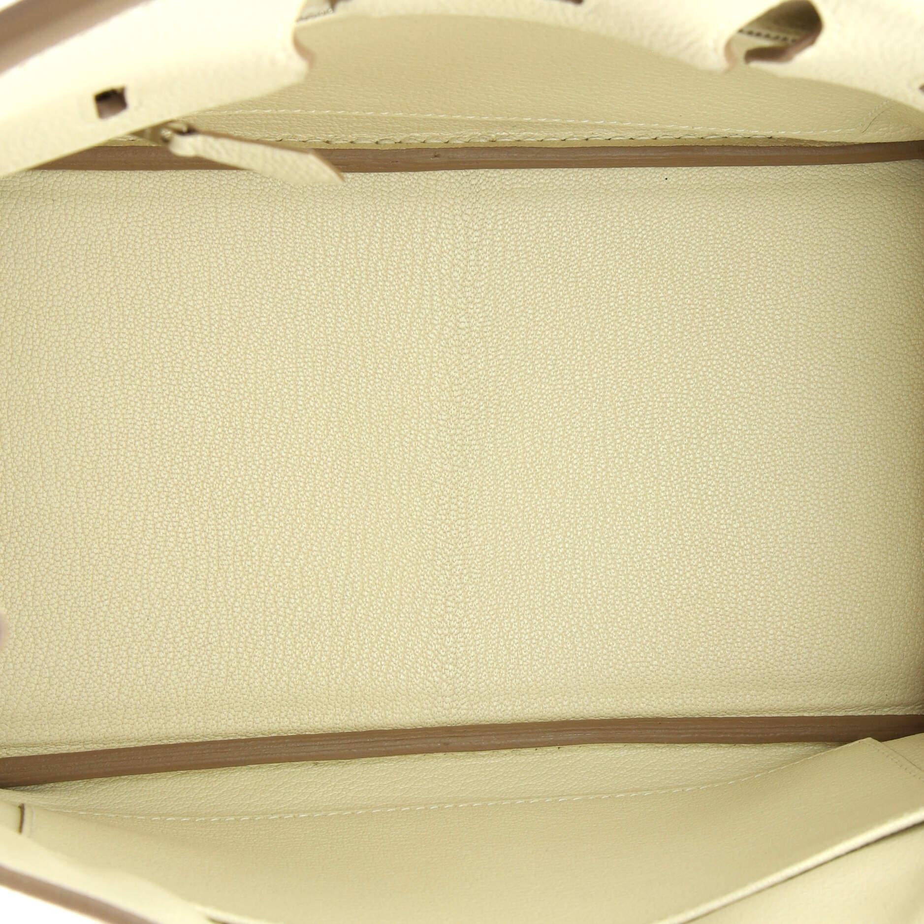 Hermes Birkin Handbag Light Togo with Palladium Hardware 25 2