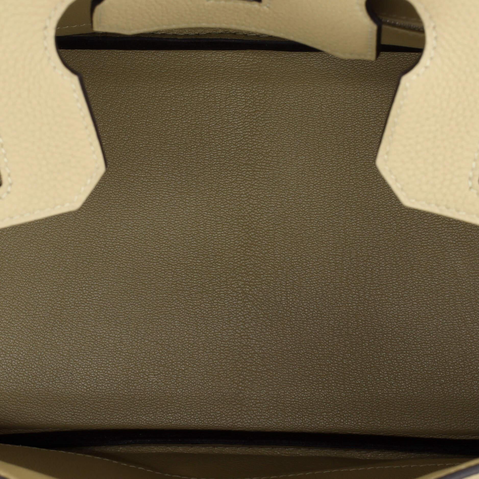 Hermes Birkin Handbag Light Togo with Palladium Hardware 30 For Sale 1