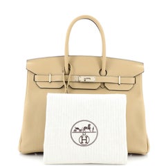 Hermes Birkin Handbag Light Togo with Palladium Hardware 35