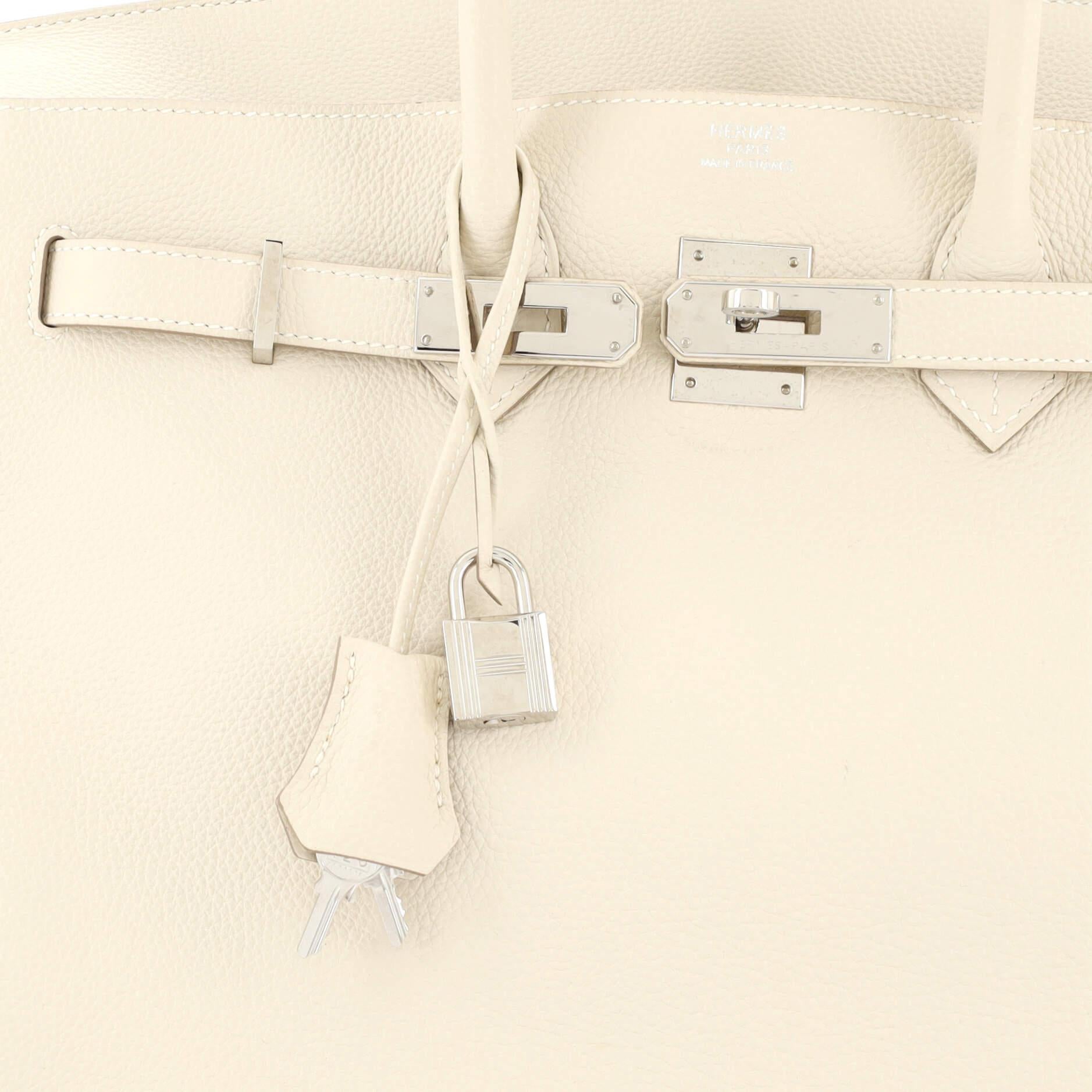 Hermes Birkin Handbag Light Togo with Palladium Hardware 35 3