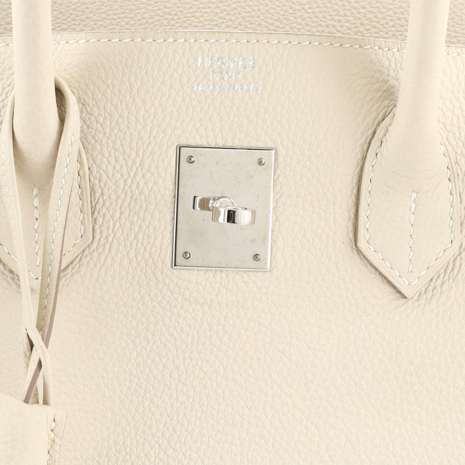 Hermes Birkin Handbag Light Togo with Palladium Hardware 35 4