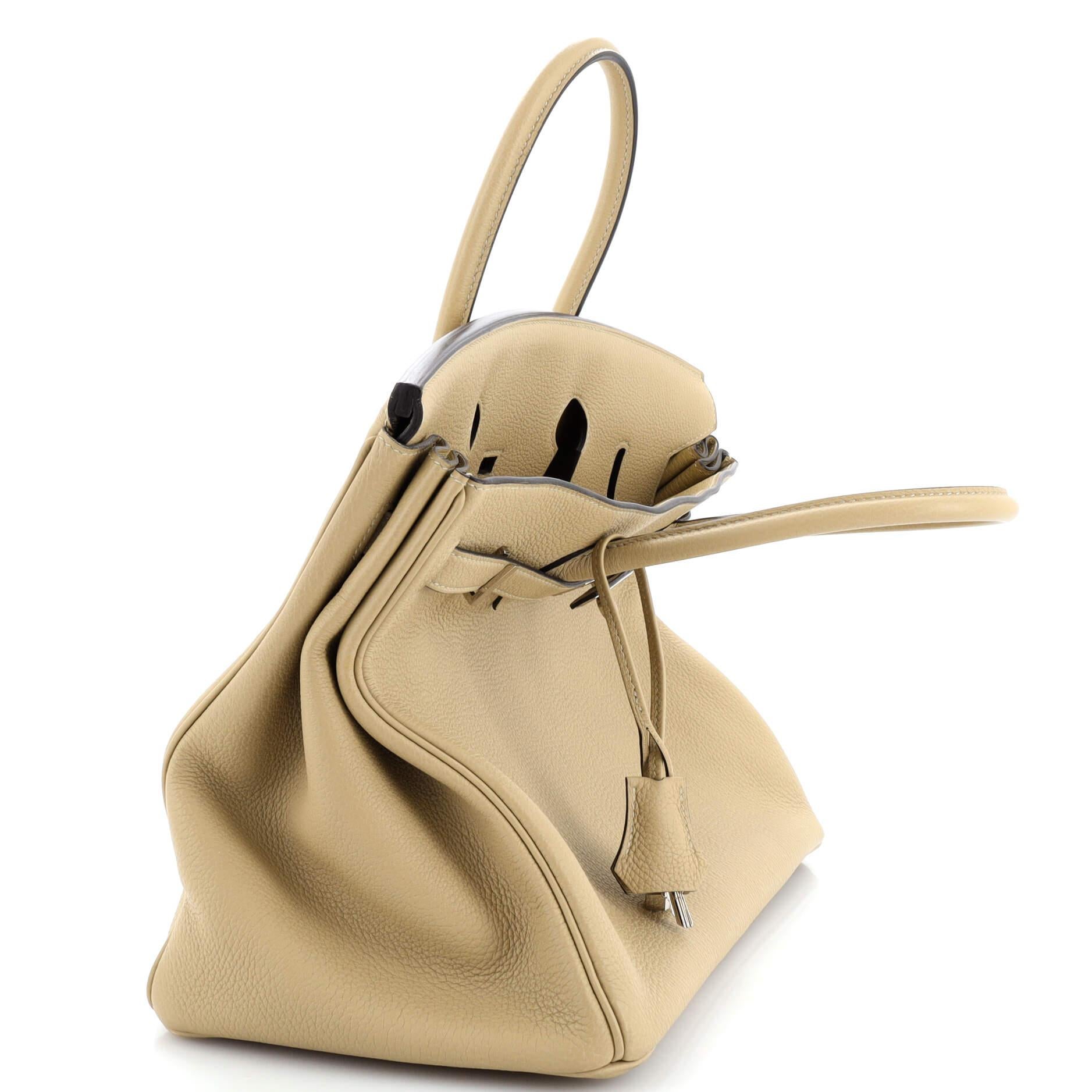 Hermes Birkin Handbag Light Togo with Palladium Hardware 35 For Sale 5
