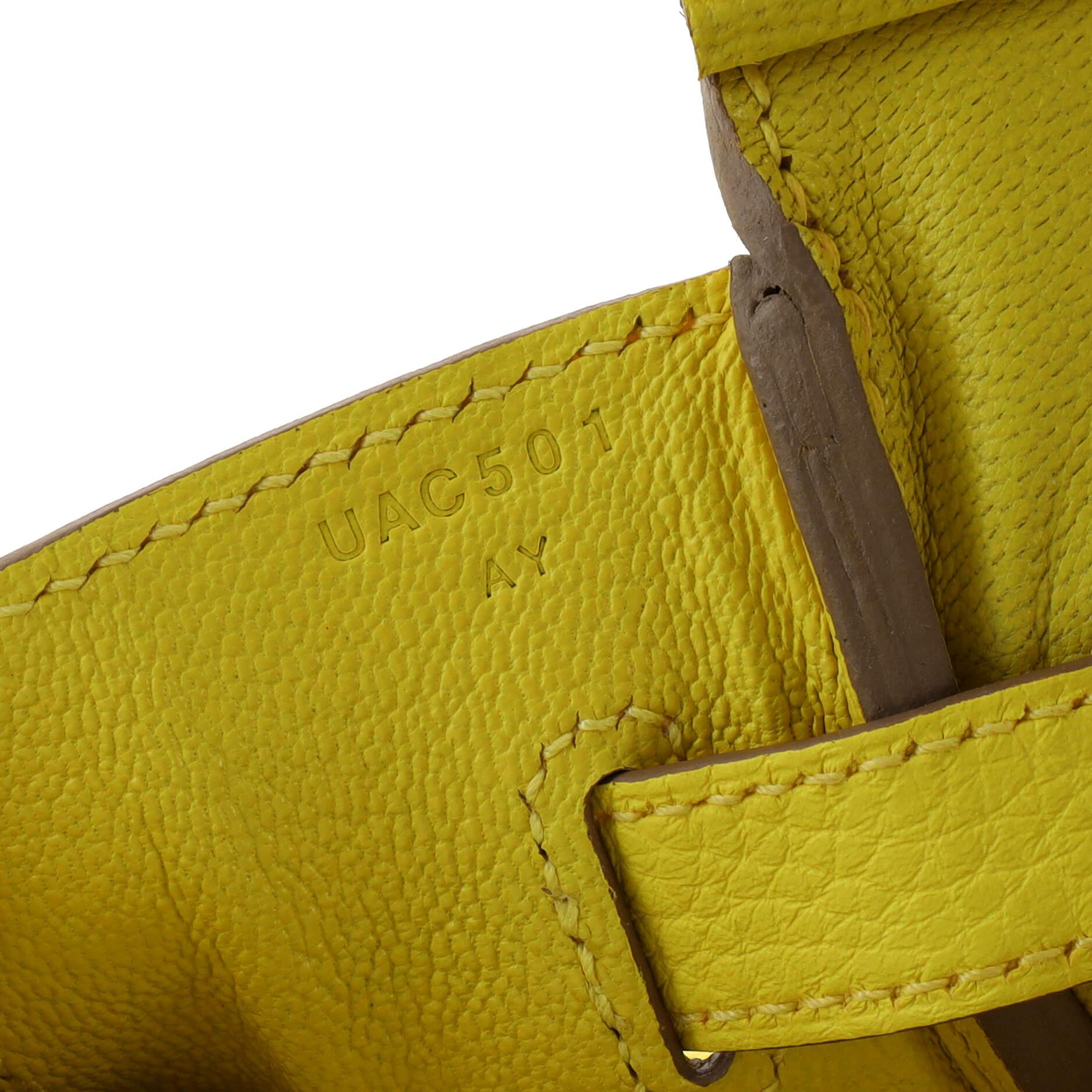 Hermes Birkin Handbag Lime Clemence with Palladium Hardware 30 For Sale 4
