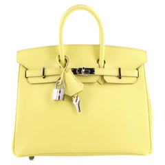 Hermès Birkin 25 White Epsom with Gold Hardware - 2013, Q Square