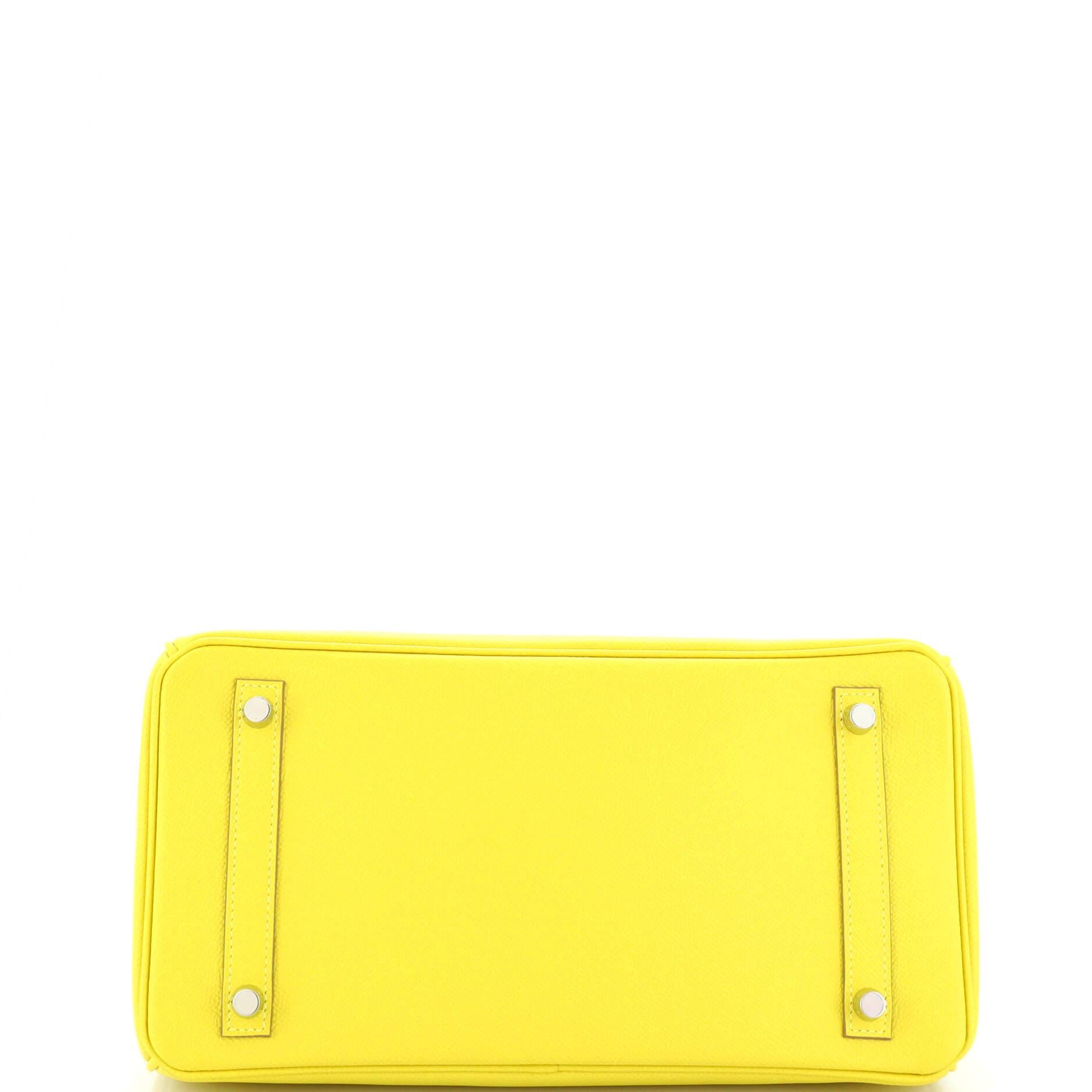 Hermes Birkin Handbag Lime Epsom with Palladium Hardware 30 1