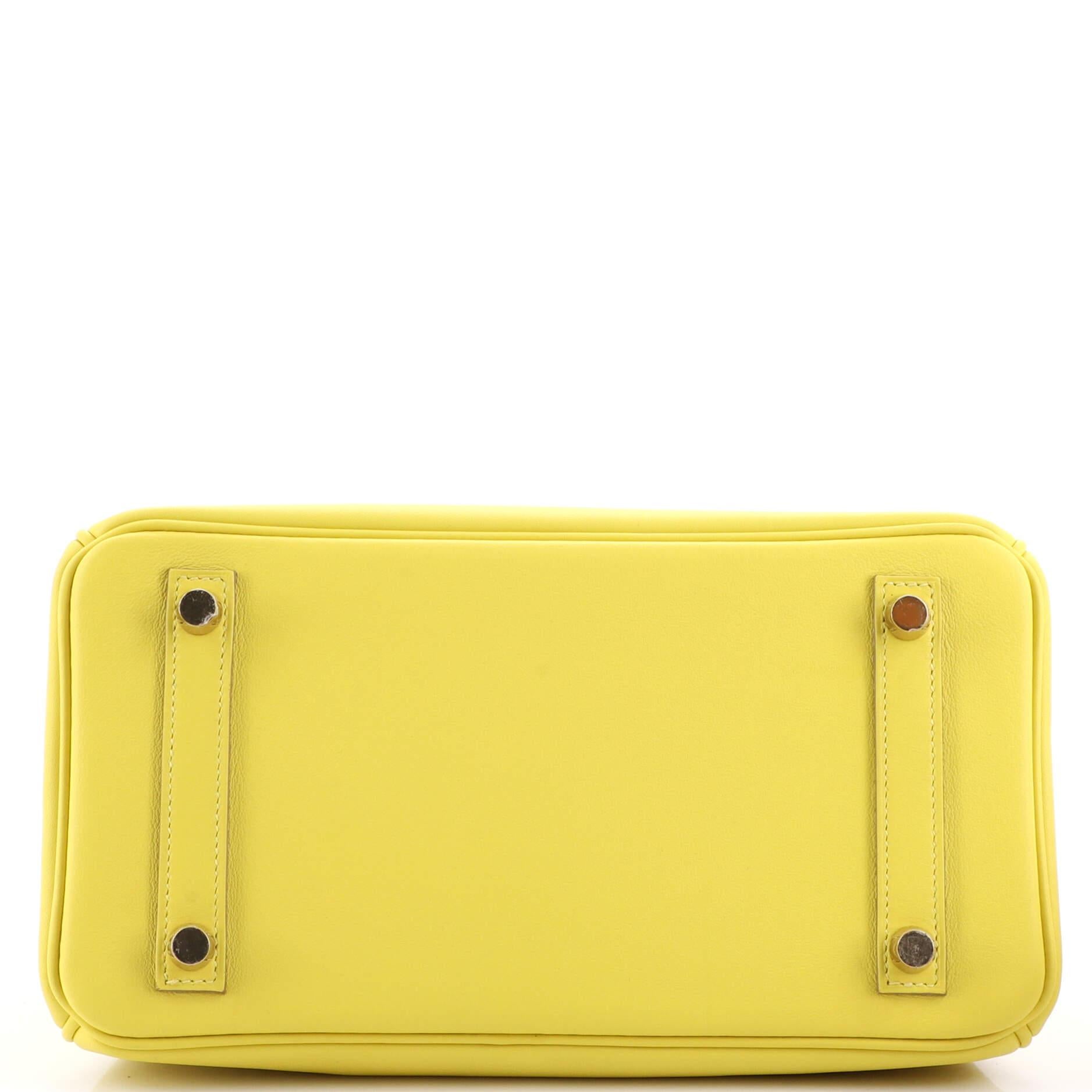 Hermes Birkin Handbag Lime Swift with Gold Hardware 25 1