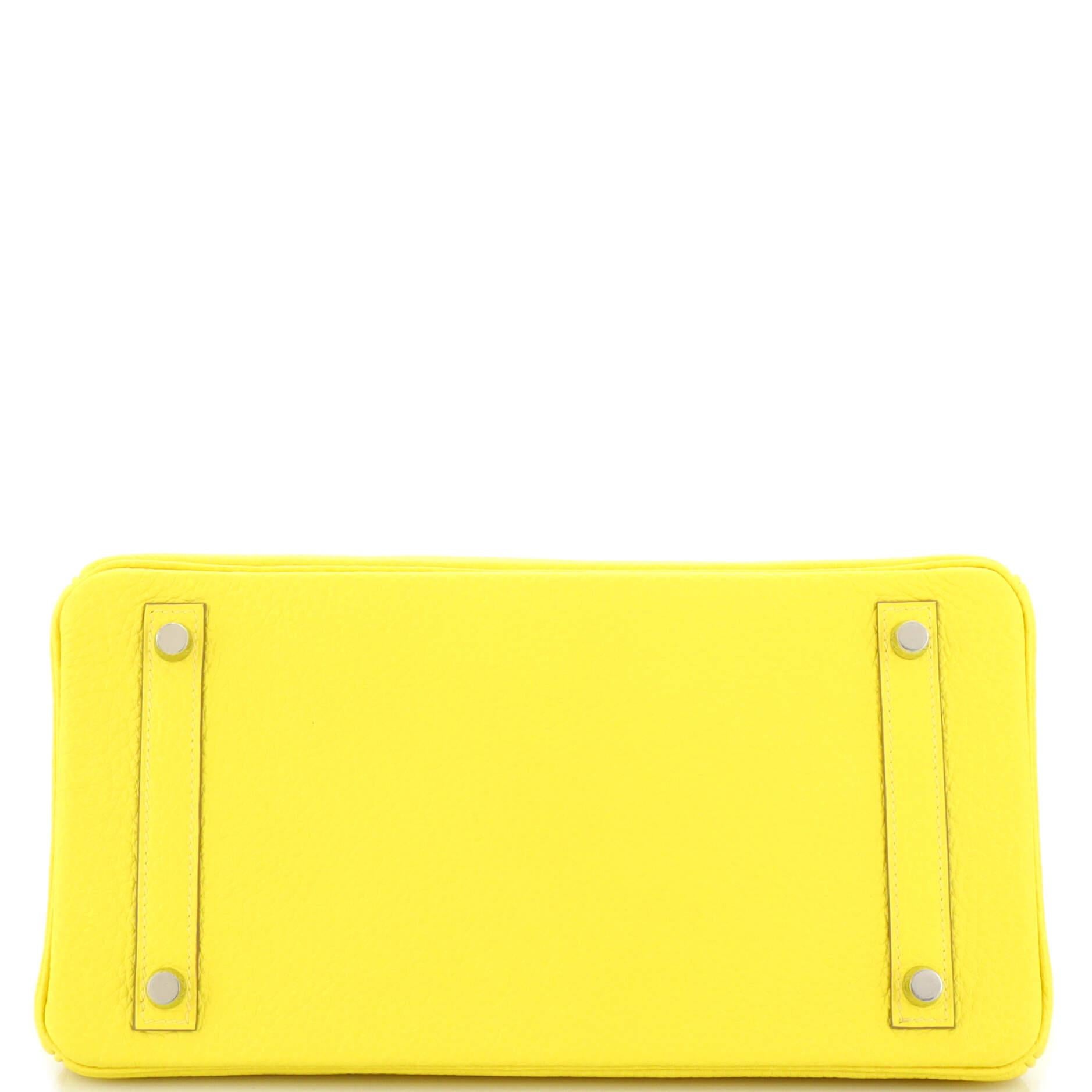 Hermes Birkin Handbag Lime Togo with Palladium Hardware 30 1