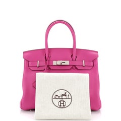 Hermes Birkin Handbag Magnolia Clemence with Palladium Hardware 30