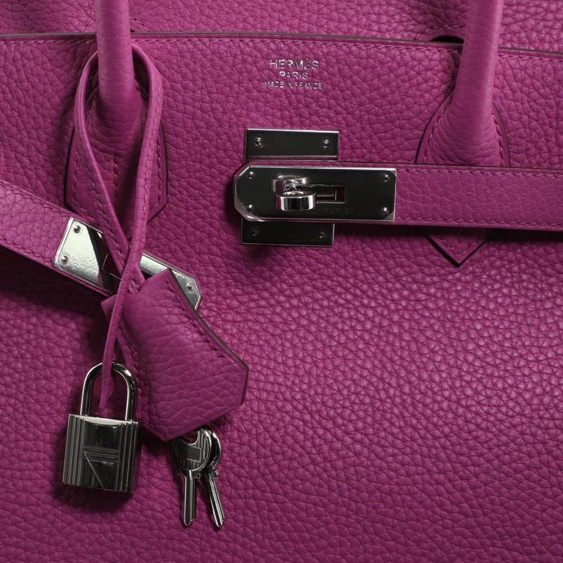 Hermes Birkin Handbag Magnolia Clemence with Palladium Hardware 30 2