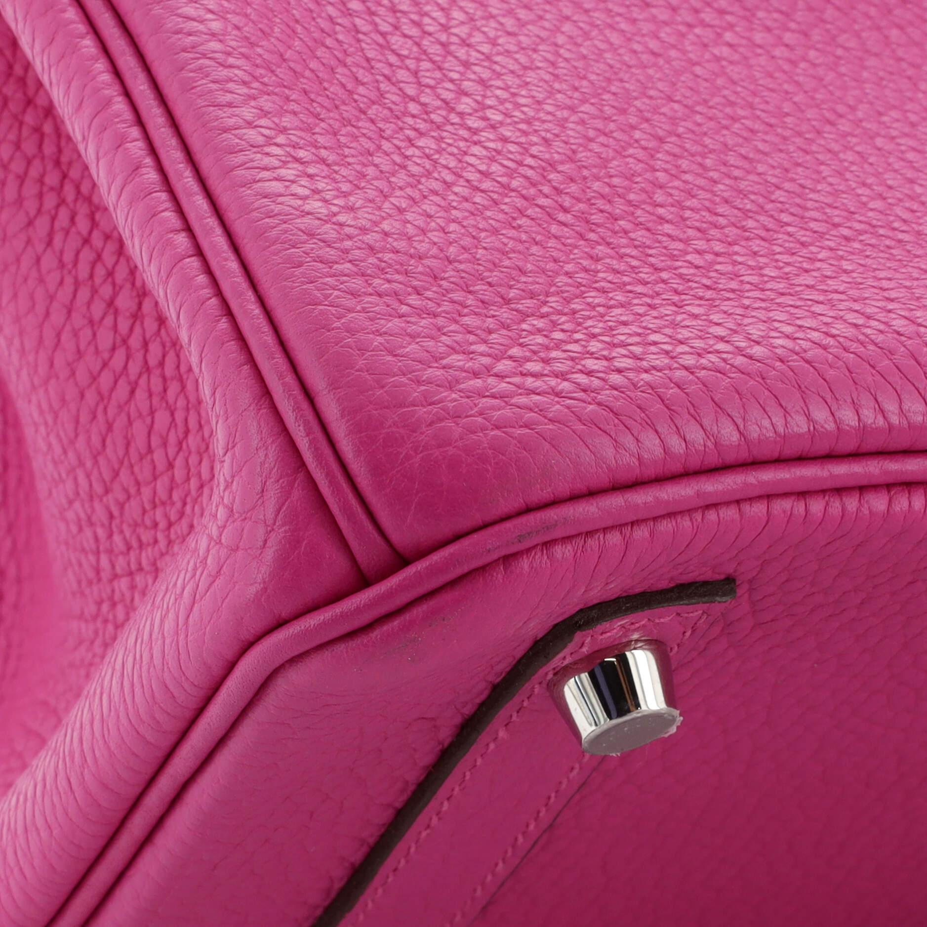 Hermes Birkin Handbag Magnolia Clemence with Palladium Hardware 30 For Sale 5