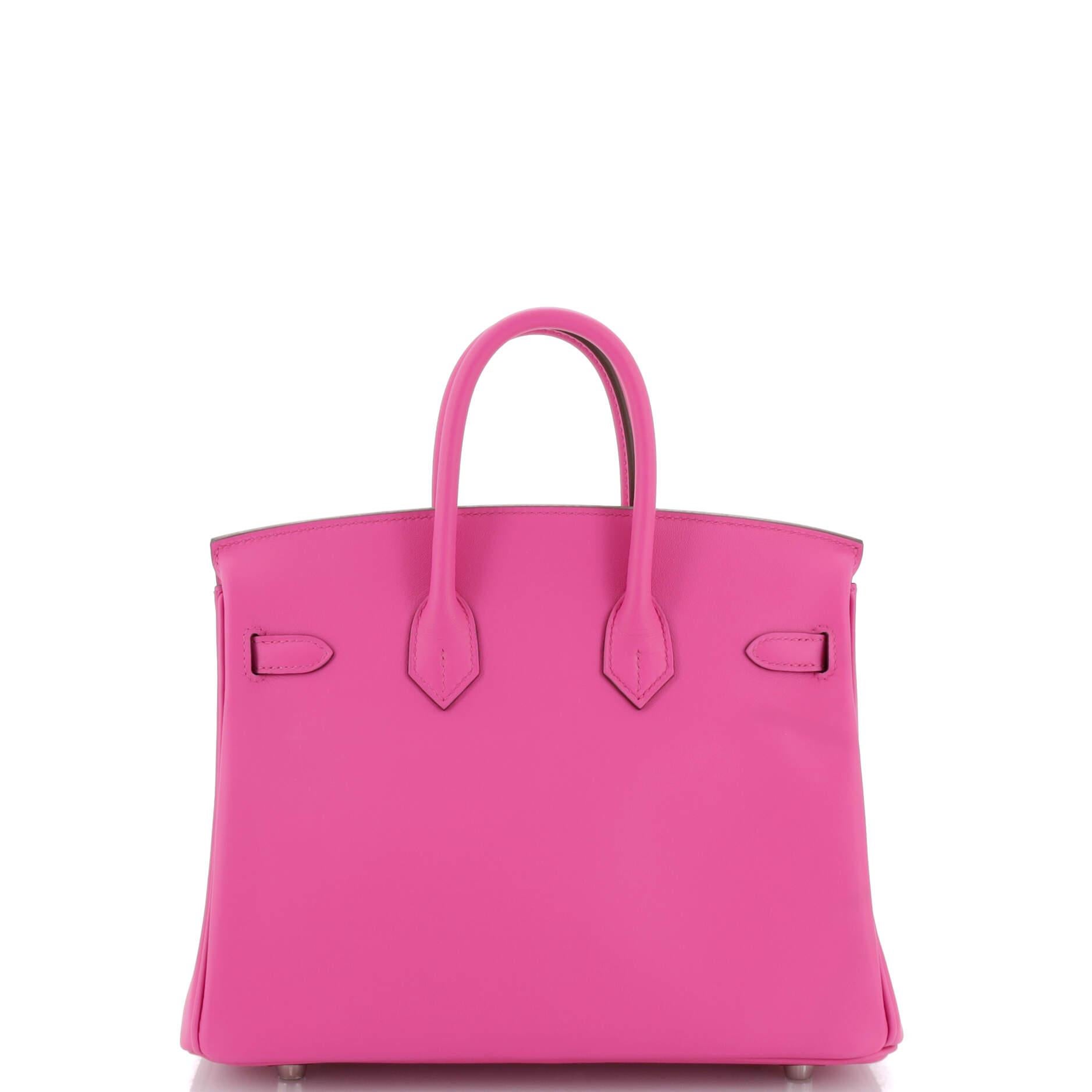 Women's Hermes Birkin Handbag Magnolia Swift with Palladium Hardware 25