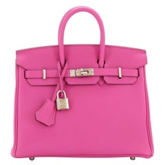 Hermes Birkin Handbag Magnolia Togo with Palladium Hardware 25