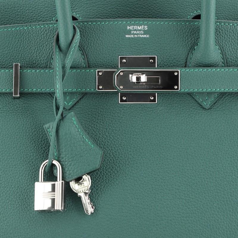 Hermes Birkin Handbag Malachite Togo With Palladium Hardware 30 1