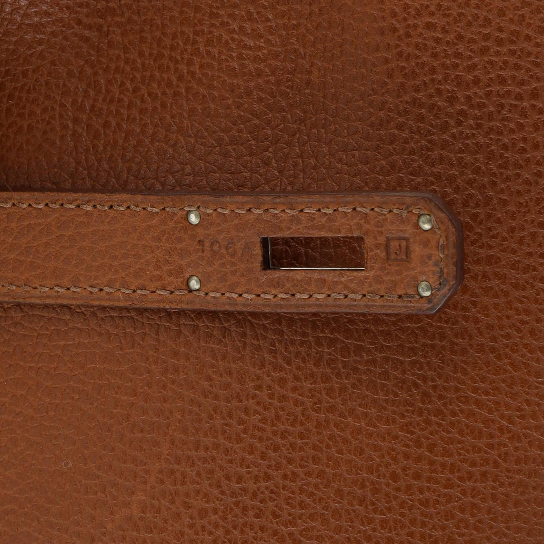Hermes Birkin Handbag Marron D’Inde Vache Liegee with Palladium Hardware 35 7