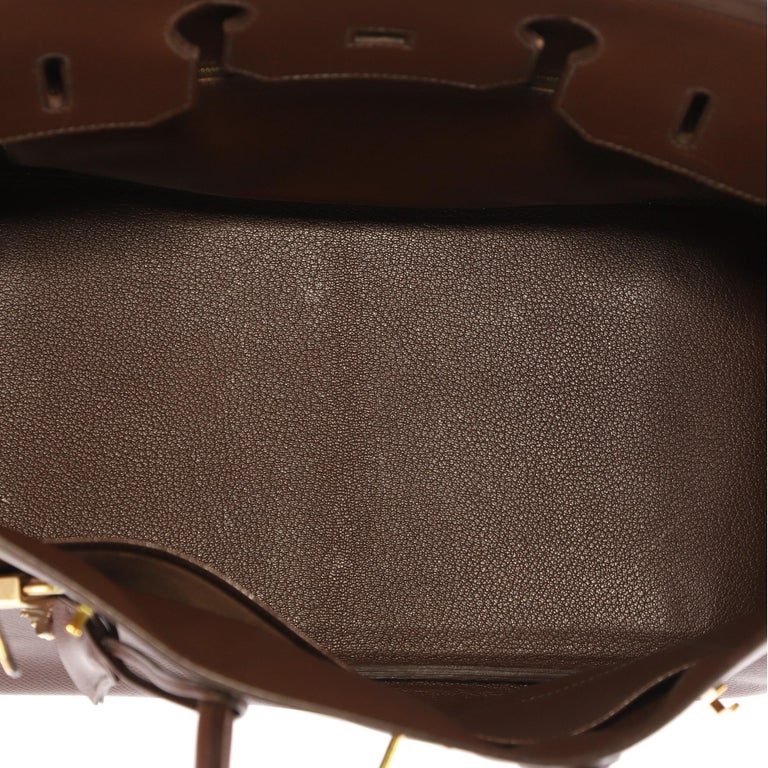 Hermes Birkin Handbag Marron Fonce Courchevel with Gold Hardware 35 For ...