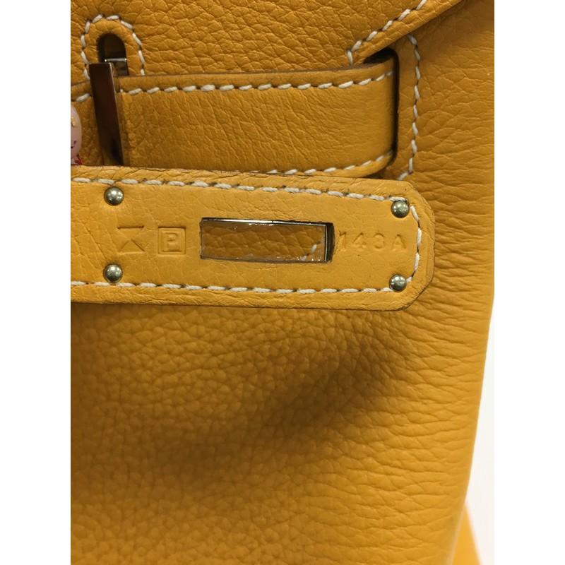 Hermes Birkin Handbag Moutarde Clemence with Palladium Hardware 35 5