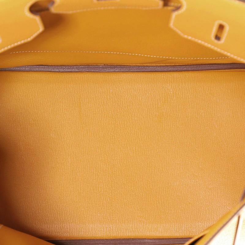 Women's or Men's Hermes Birkin Handbag Moutarde Clemence with Palladium Hardware 35