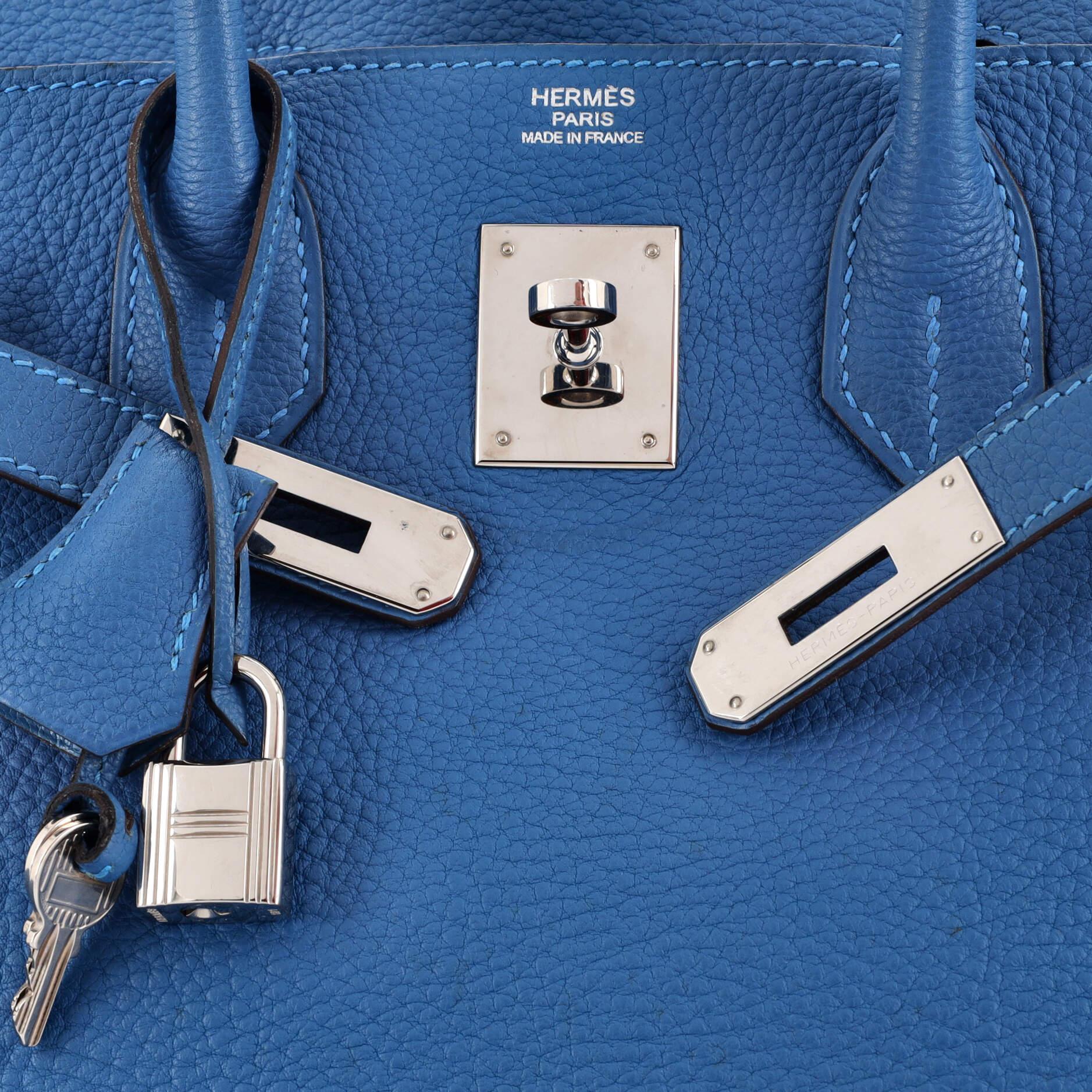 Hermes Birkin Handbag Mykonos Togo with Palladium Hardware 30 2