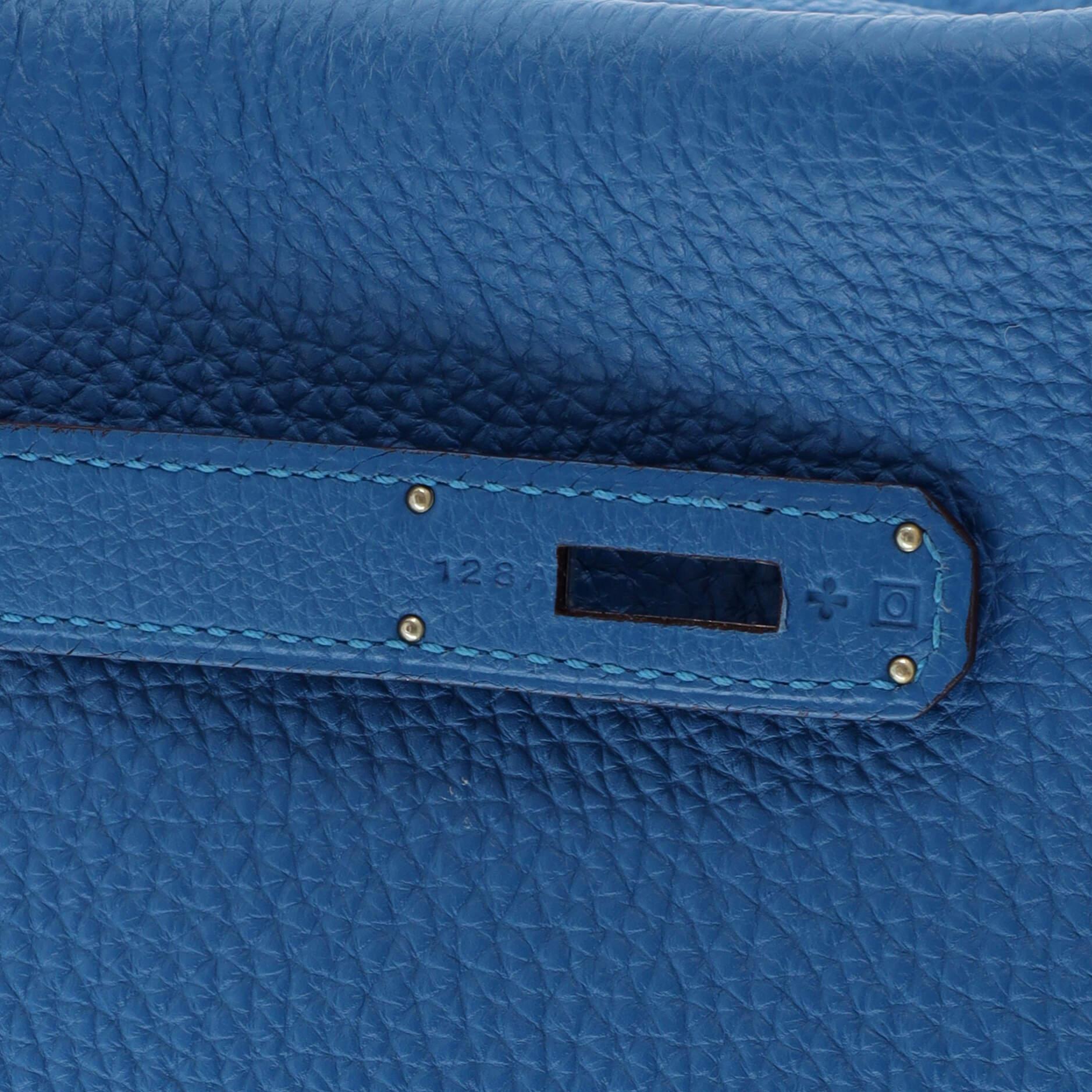 Hermes Birkin Handbag Mykonos Togo with Palladium Hardware 40 6