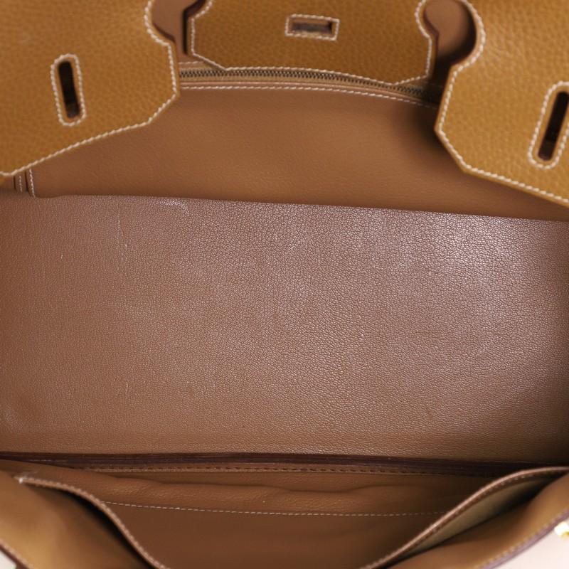 Women's or Men's Hermes Birkin Handbag Natural Ardennes with Gold Hardware 35,