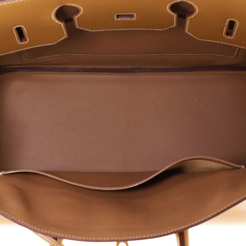 Hermes Birkin Handbag Natural Ardennes with Gold Hardware 35 1