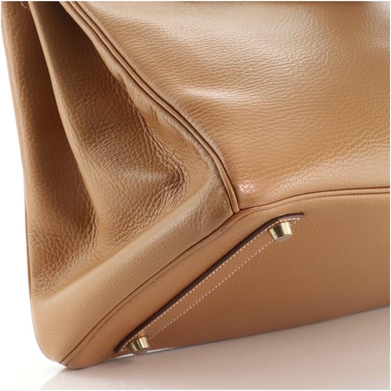 Hermes Birkin Handbag Natural Ardennes with Gold Hardware 35 4