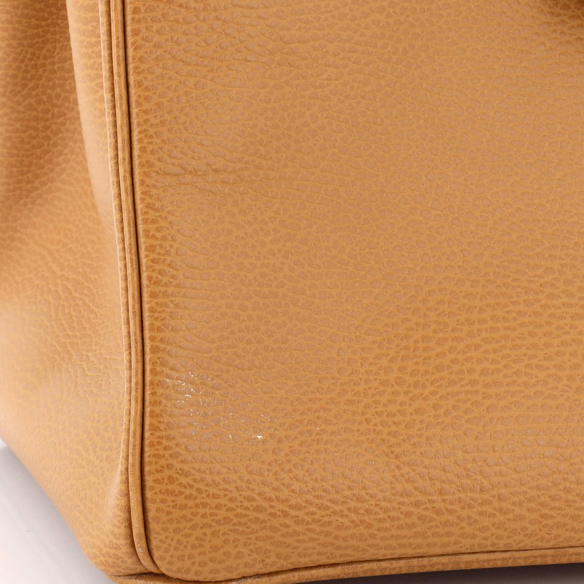 Hermes Birkin Handbag Natural Ardennes with Gold Hardware 40 7