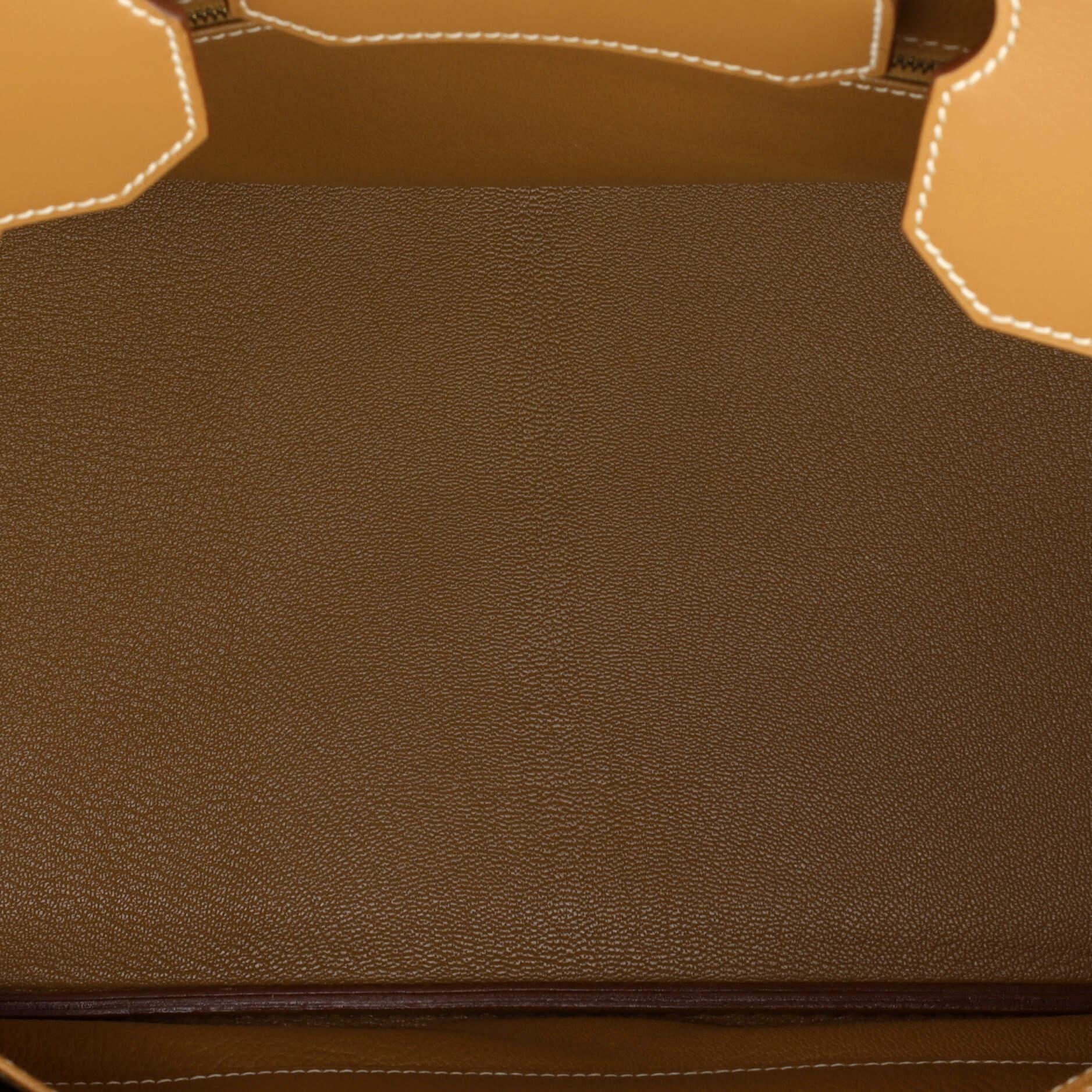 Hermes Birkin Handbag Natural Chamonix with Gold Hardware 35 For Sale 1