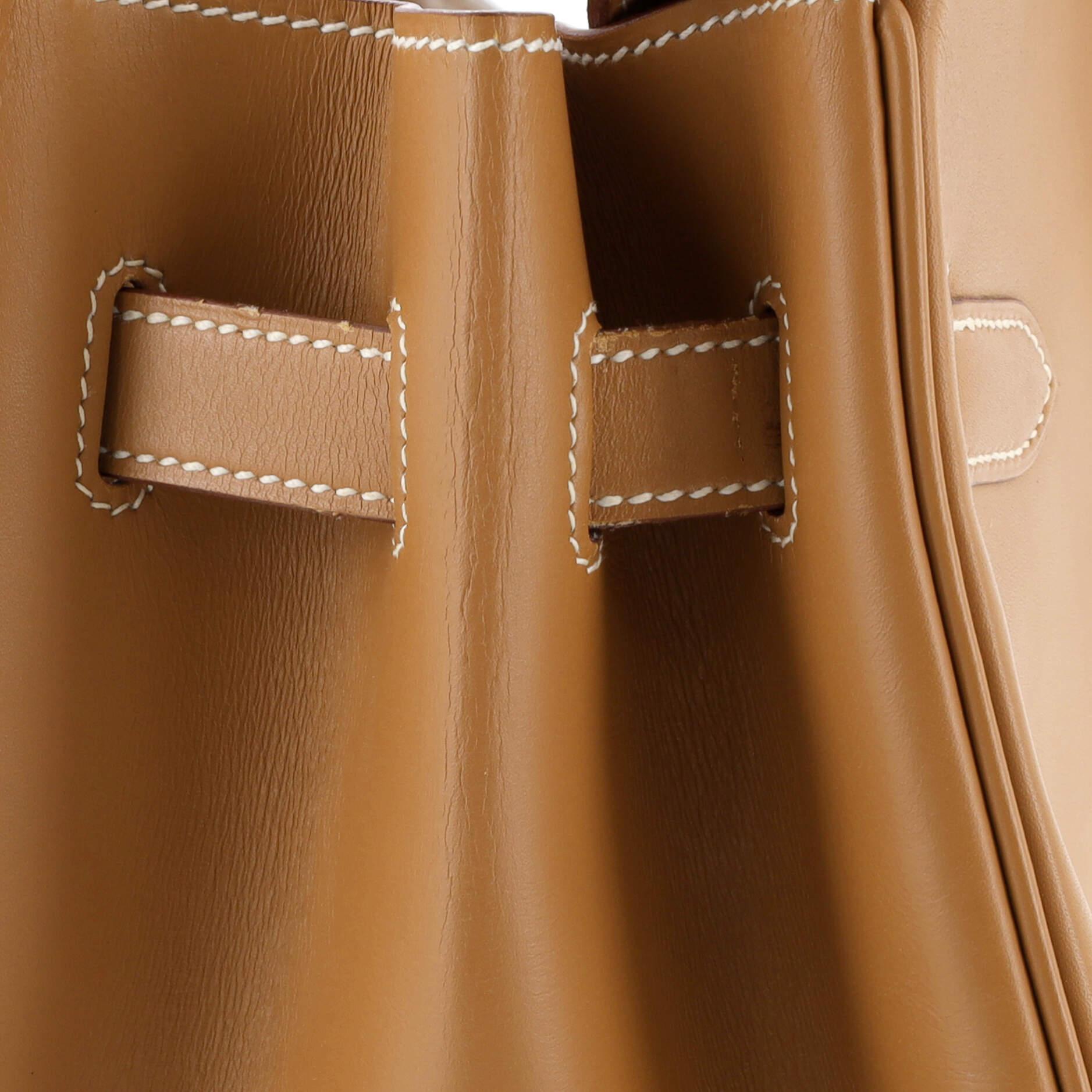Hermes Birkin Handbag Natural Chamonix with Gold Hardware 35 For Sale 3
