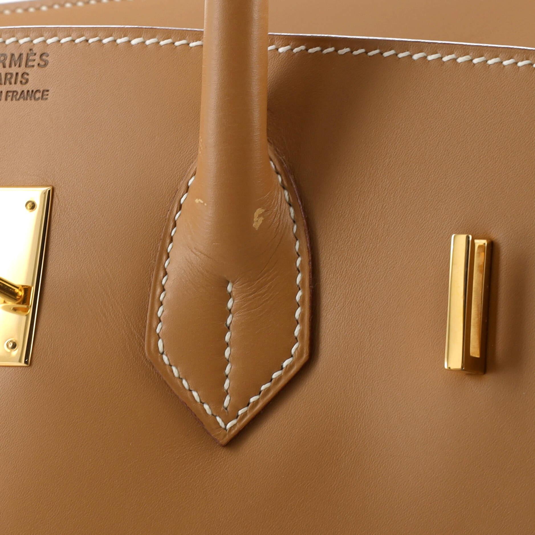 Hermes Birkin Handbag Natural Chamonix with Gold Hardware 35 For Sale 4