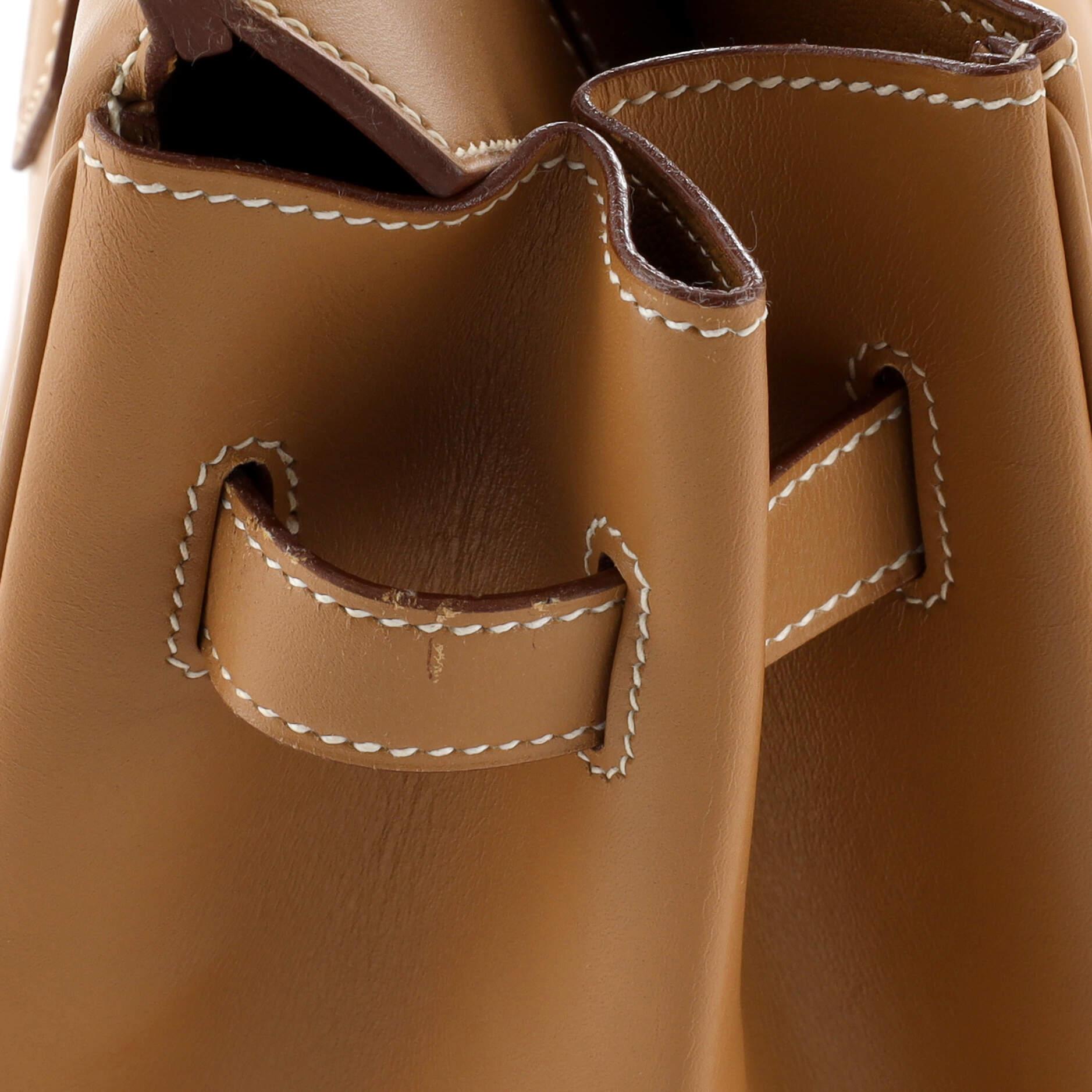 Hermes Birkin Handbag Natural Chamonix with Gold Hardware 35 For Sale 5