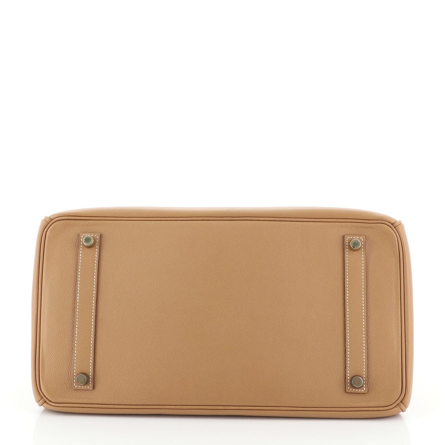 Women's or Men's Hermes Birkin Handbag Natural Courchevel with Gold Hardware 35