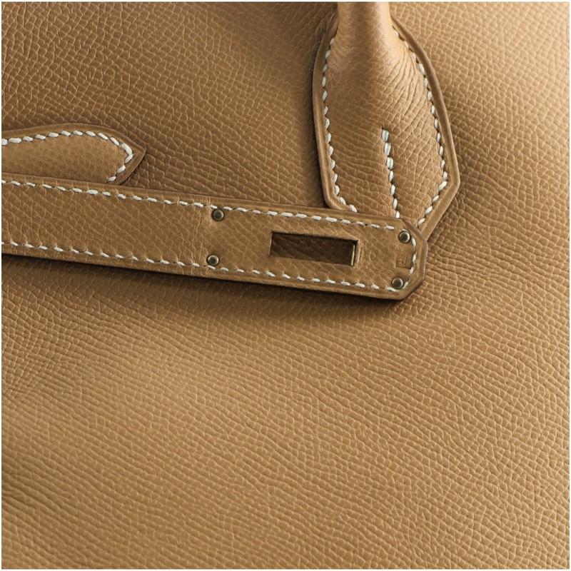 Hermes Birkin Handbag Natural Epsom with Gold Hardware 35 5