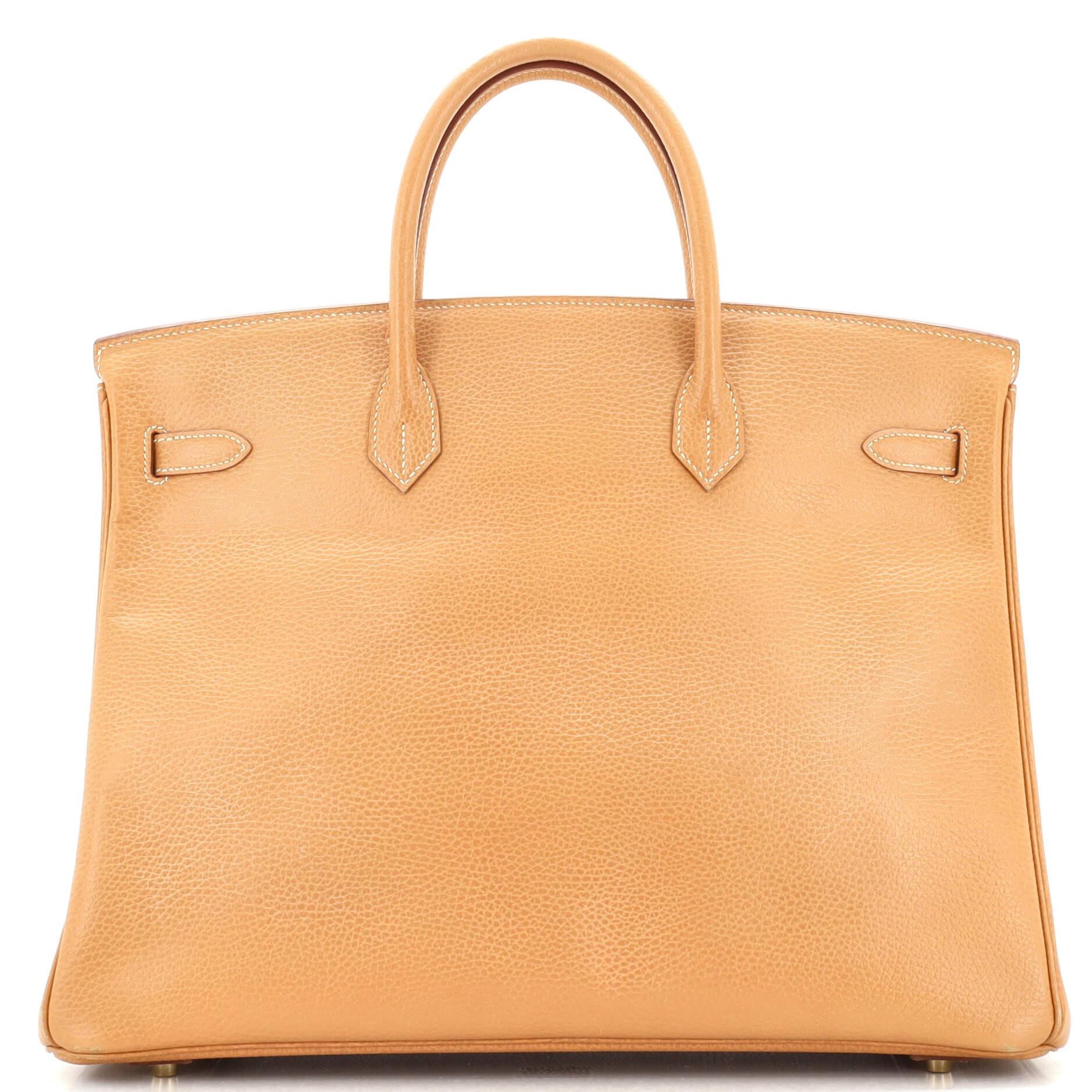 Women's or Men's Hermes Birkin Handbag Natural Sable Ardennes with Gold Hardware 40