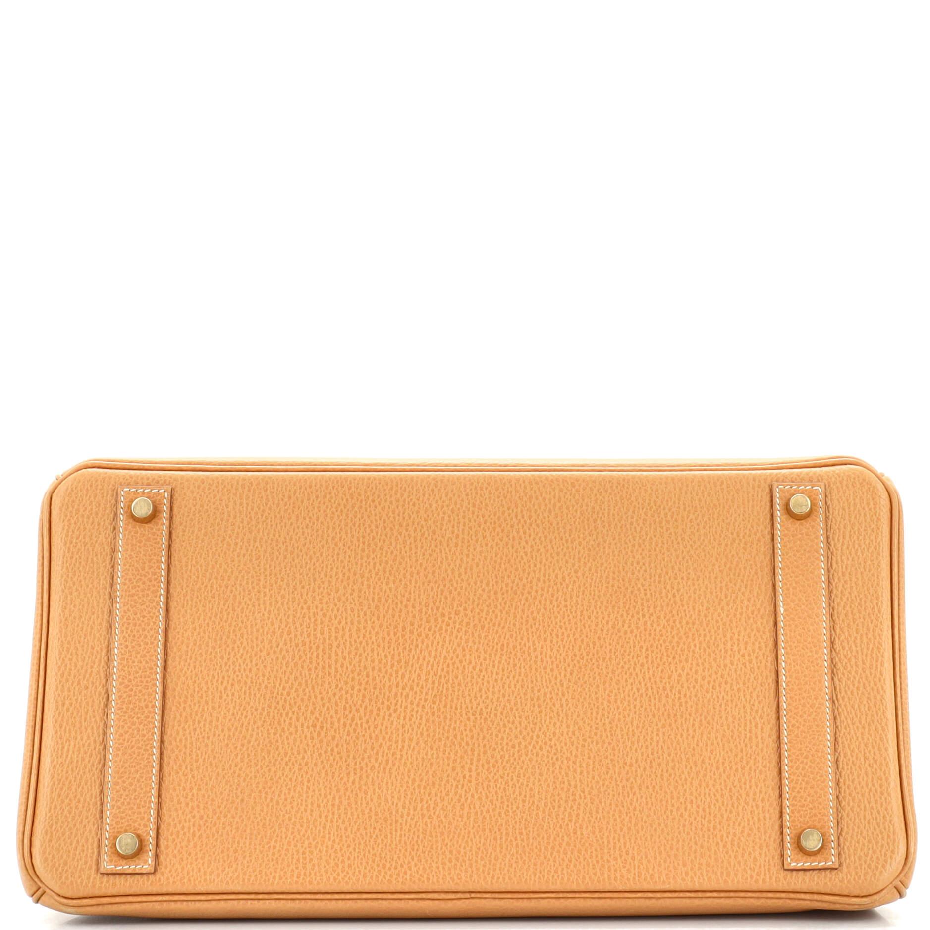 Hermes Birkin Handbag Natural Sable Ardennes with Gold Hardware 40 1