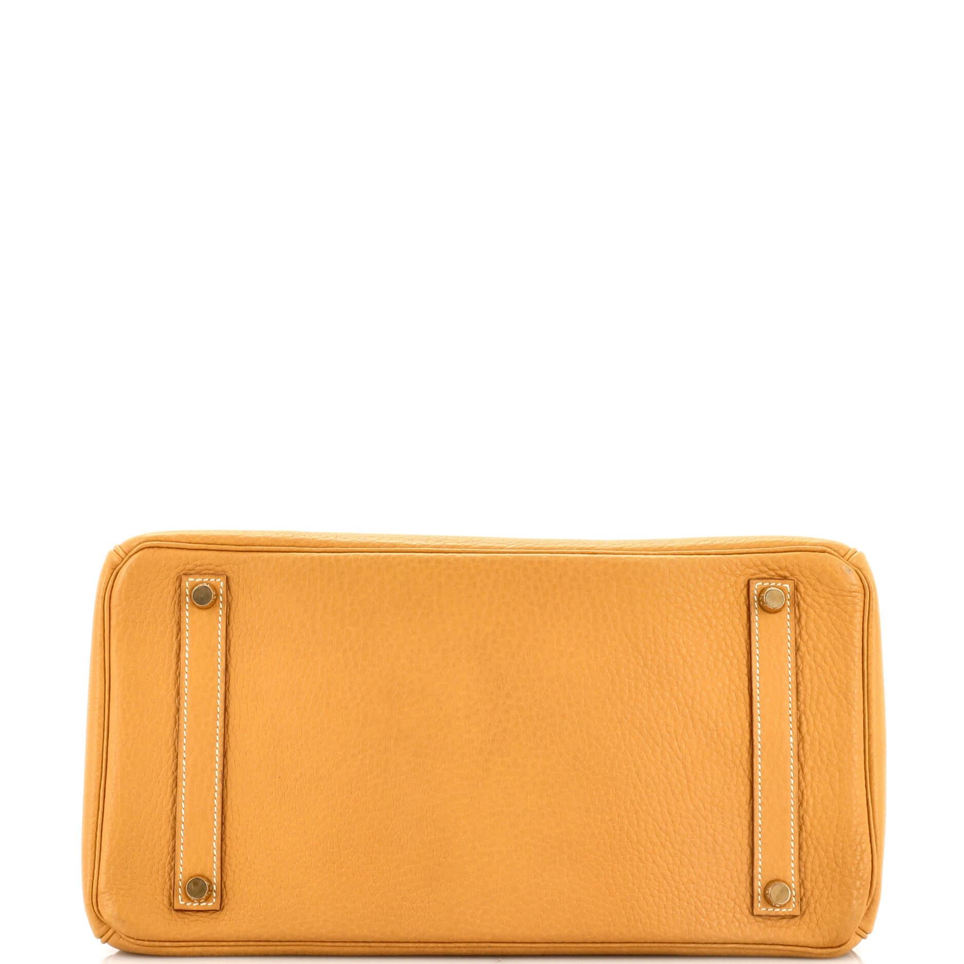 Women's or Men's Hermes Birkin Handbag Natural Sable Fjord with Gold Hardware 35