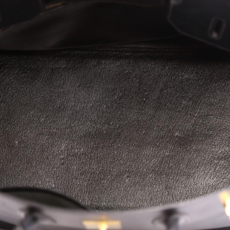 Women's or Men's Hermes Birkin Handbag Noir Ardennes with Gold Hardware 35