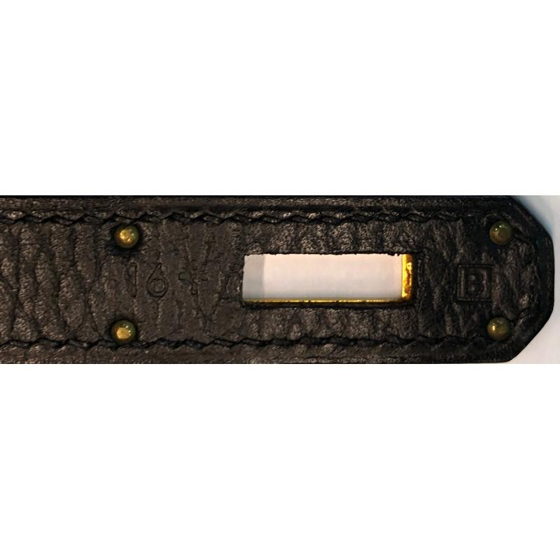  Hermes  Birkin Handbag Noir Ardennes with Gold Hardware 35 2