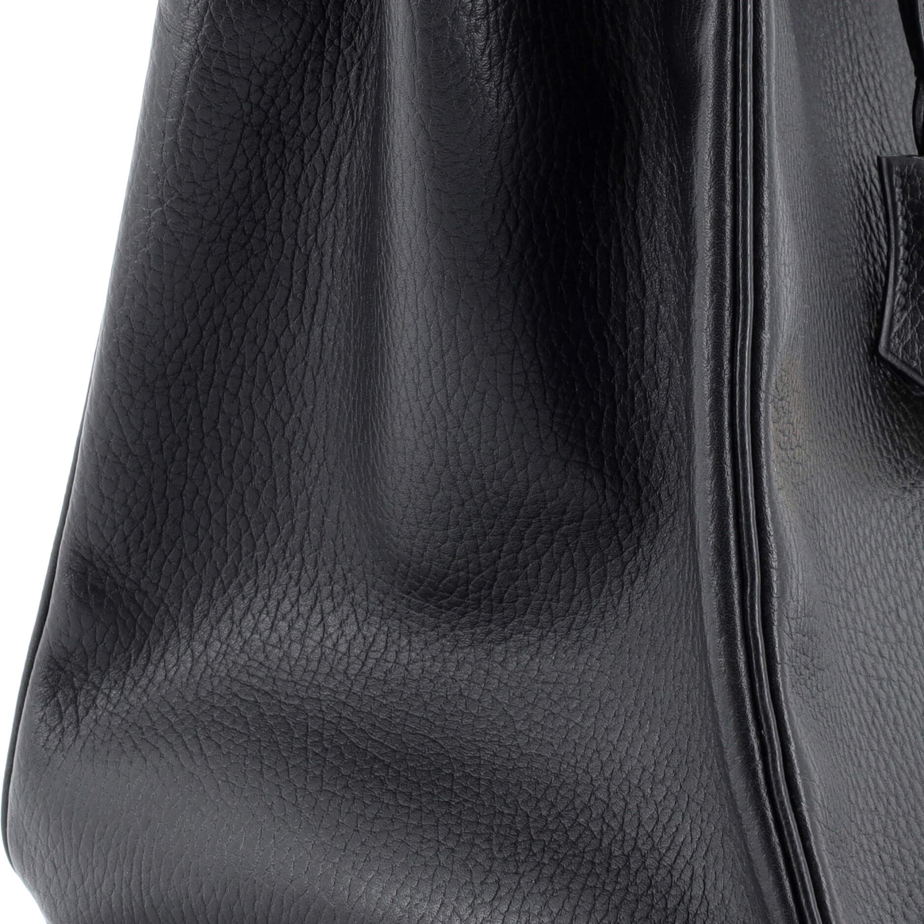 Hermes Birkin Handbag Noir Ardennes with Gold Hardware 35 3