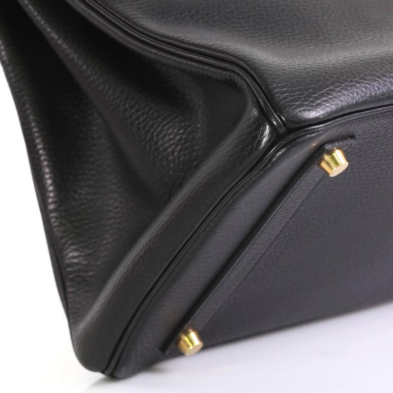 Hermes Birkin Handbag Noir Ardennes with Gold Hardware 35 3