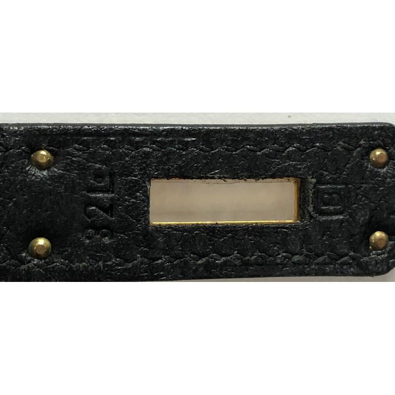 Hermes  Birkin Handbag Noir Ardennes with Gold Hardware 35 3