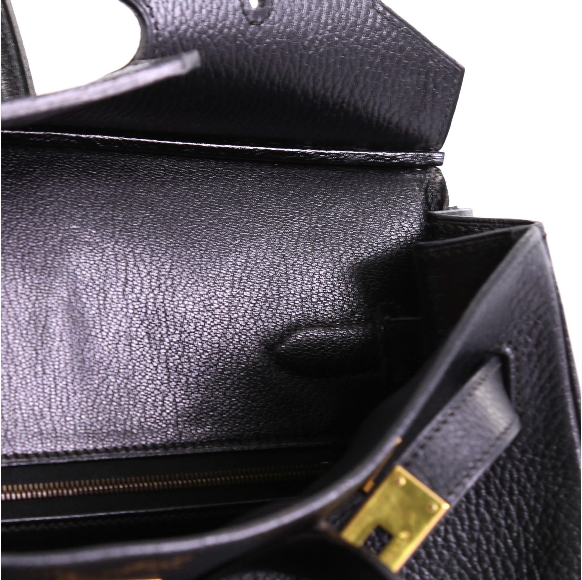 Hermes Birkin Handbag Noir Ardennes with Gold Hardware 35 3