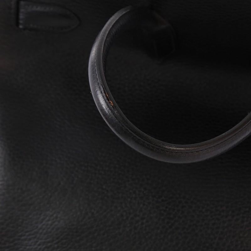 Hermes Birkin Handbag Noir Ardennes with Gold Hardware 35 3