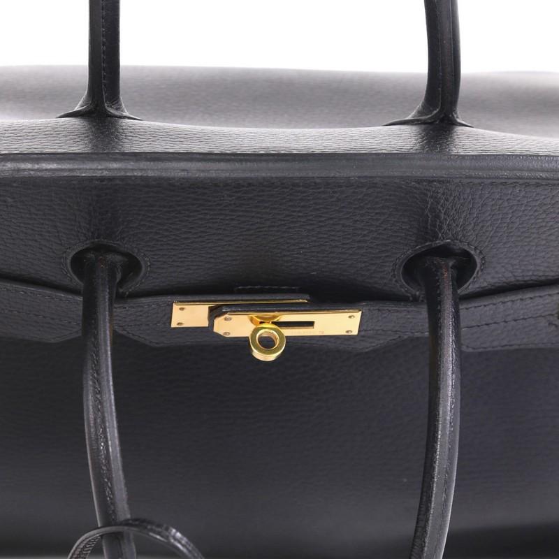 Hermes Birkin Handbag Noir Ardennes with Gold Hardware 35 4