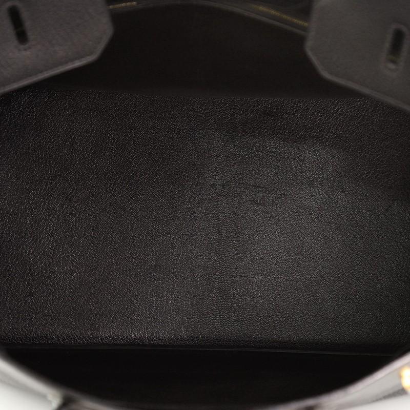 Women's or Men's Hermes Birkin Handbag Noir Ardennes with Gold Hardware 40