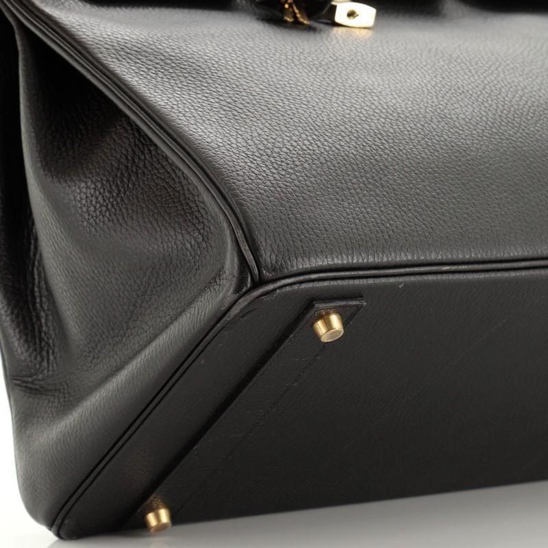 Hermes Birkin Handbag Noir Ardennes with Gold Hardware 40 2