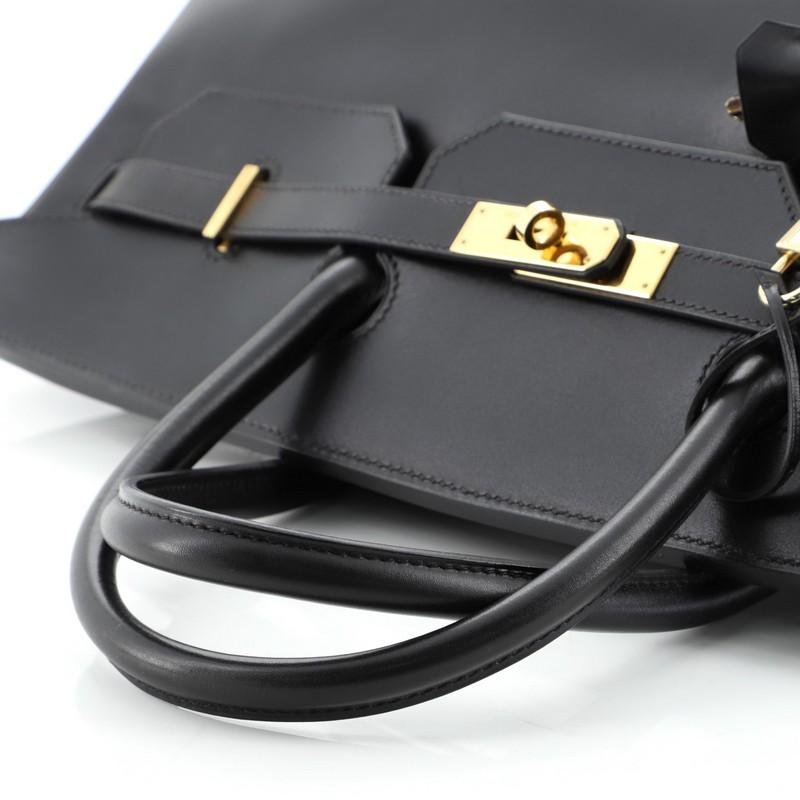 Hermes Birkin Handbag Noir Box Calf With Gold Hardware 40  2