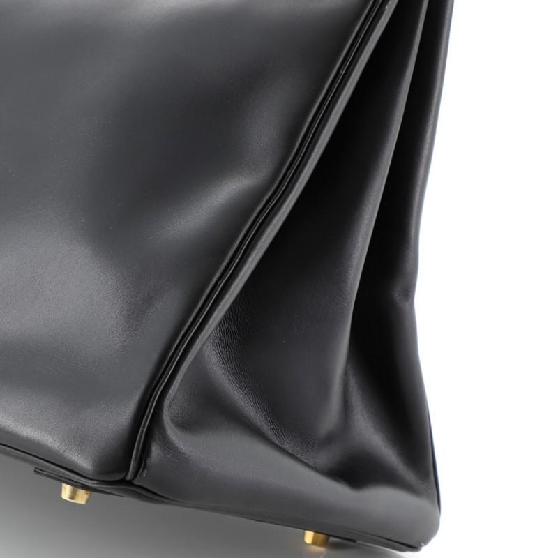 Hermes Birkin Handbag Noir Box Calf With Gold Hardware 40 1