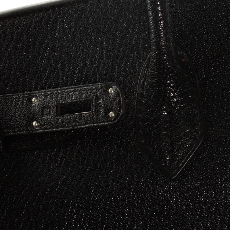 Hermes Birkin Handbag Noir Chevre de Coromandel with Palladium Hardware 30 2