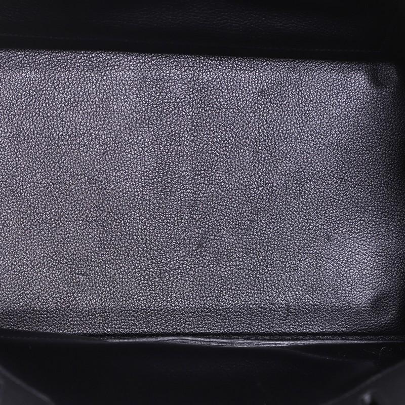 Hermes Birkin Handbag Noir Clemence With Gold Hardware 35  1